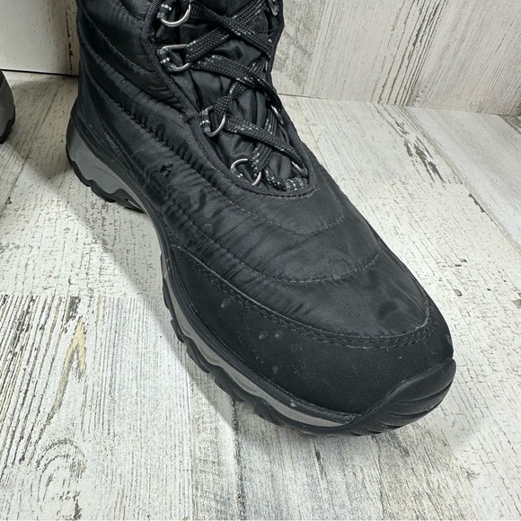 Eddie Bauer Black Faux Fur Lined 200 Gram Waterproof Snow Boots #1084 - Picture 3 of 11